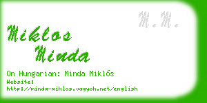 miklos minda business card