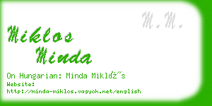 miklos minda business card